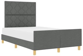 Estrutura de Cama de Tecido Cinza Escuro vidaXL 120x190 cm