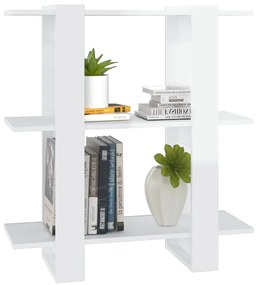 Estante/divisória 80x30x87 cm branco brilhante