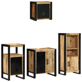 vidaXL Conjunto de Móveis para Banheiro 4 pcs Madeira de manga maciça
