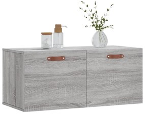 Armário parede 80x36,5x35 cm derivados de madeira cinza sonoma
