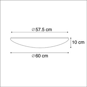 Luminária de teto LED com efeito estrela de 60cm com controle remoto - Extrema Moderno