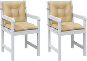 vidaXL Almofadões lombares p/ cadeiras 2pcs mesclado tecido bege