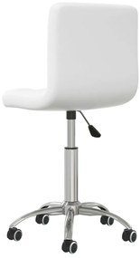 Cadeira de escritório giratória couro artificial branco