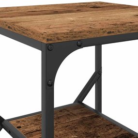 Mesa Lateral vidaXL Madeira Velha 41x40x60 cm Madeira Reforçada