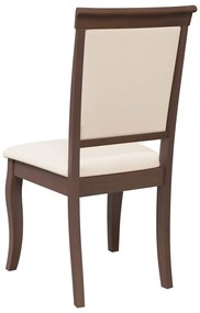 Cadeiras de jantar com almofadões 2 pcs madeira maciça castanho