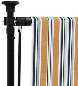 Estore de rolo exterior 120x270 cm tecido/aço amarelo e branco