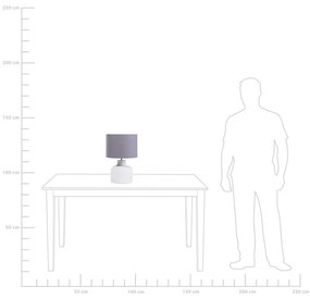 Candeeiro de mesa cinzento BHIMA Beliani