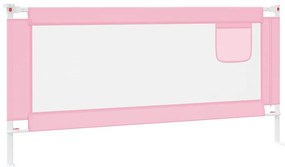 Barra de segurança p/ cama infantil tecido 190x25 cm rosa
