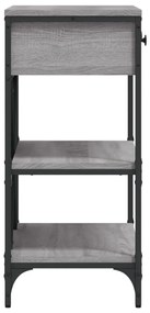 Mesa consola 75x34,5x75 cm derivados de madeira cinzento sonoma