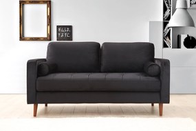 **** Sofá de 2 Lugares Rome – Preto Carvalho – 175x90x70 cm

**