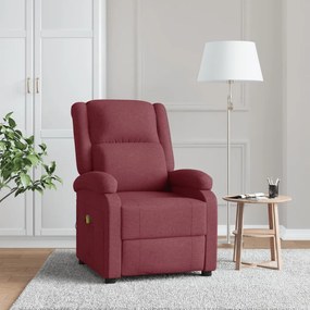 Poltrona de massagens tecido vermelho tinto