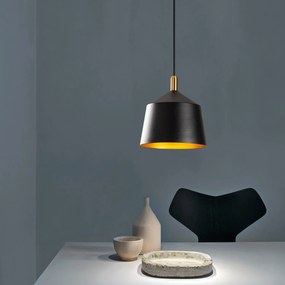 Candeeiro Chandelier Saglam – Preto/Dourado/Antigo – 25x124 cm