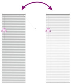 Persiana de Janela com cortinas Outros Manual Prata 80 x 220 cm Alumín
