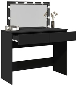 Toucador com luzes LED 100x40x120 cm preto