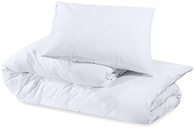 Conjunto de capa de edredão 140x200cm algodão branco