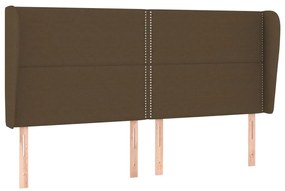 Cama com molas/colchão 200x200 cm tecido castanho-escuro