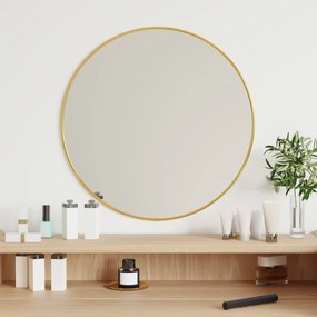 348181 vidaXL Espelho de parede redondo Ø 50 cm dourado