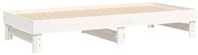 Sofá-cama de puxar 2x(80x200) cm pinho maciço branco