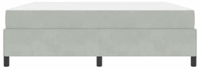 Estrutura da Cama Branco e Cinza Claro 180 x 200 cm Veludo