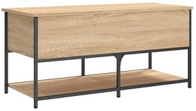 Banco arrumação 100x42,5x47cm derivados madeira carvalho sonoma