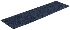 Tapetes escada adesivos retangulares 15 pcs 76x20cm cinza/azul