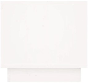 Mesa de cabeceira 35x34x32 cm madeira de pinho maciça branco