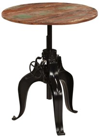 Mesa de bar em madeira recuperada maciça 75x(76-110) cm