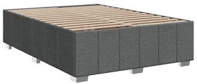 Cama com molas/colchão 160x200 cm tecido cinzento-escuro