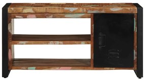 Banco de Sapatos Multicolorido 100x40x50 cm Madeira Recuperada