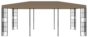Gazebo 6x3 m cinzento-acastanhado