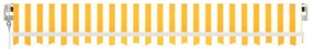 Toldo retrátil automático 400x350 cm amarelo e branco