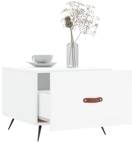 Mesas de centro 2 pcs 50x50x40 cm madeira processada branco