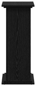 Suporte para Plantas Carvalho Preto 33x33x80 cm Madeira Revestida