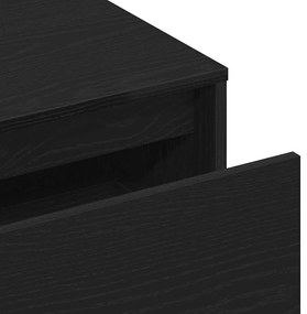 Banco de Hall vidaXL Preto Carvalho 80x40x45 cm Madeira de Engenharia