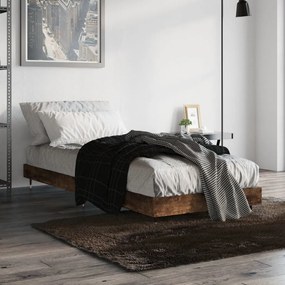 Estrutura cama s/ colchão derivados de madeira carvalho fumado
