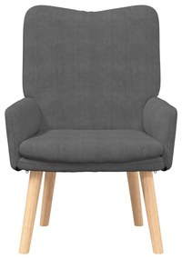Poltrona Relaxante VidaXL em Tecido de Corduroy Cinza Escuro