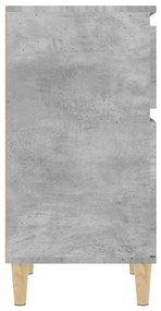Mesa de cabeceira 40x35x70 cm cinzento cimento