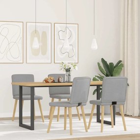 vidaXL Cadeiras de jantar 4 pcs tecido cinza nuvem