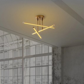 Chandelier Ledflower – Dourado – 51 cm x 26 cm x 51 cm