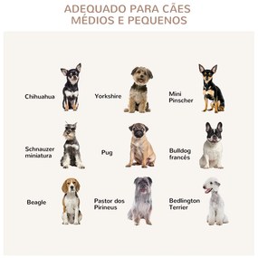 Gaiola para Cães Médios Mesa Auxiliar com 2 Portas Trava Almofada de Tecido Oxford Amovível Grades de Aço Gaiola para Cães de Interior 80x55x70cm Cinz