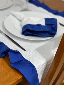 Caminho de Mesa, Individual e Guardanapo Linho e Algodão Folho