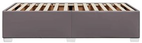 Estrutura de cama 90x200 cm couro artificial cinzento