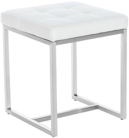 Banco Barci em couro sintético 48 x 40 x 40 cm Branco