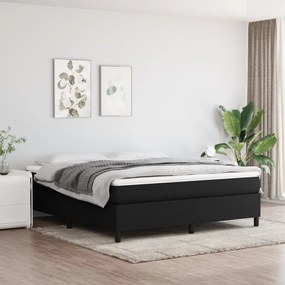 Estrutura de cama sem colchão 180x200 cm tecido preto