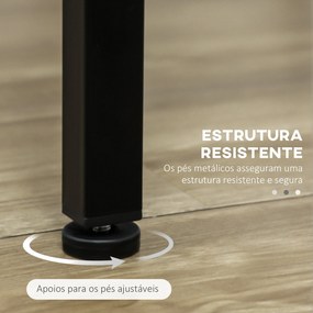 Conjunto de Móveis Altos de Bar com 5 Peças Mesa de Refeição Industrial e 4 Bancos Redondos Castanho Rústico e Preto