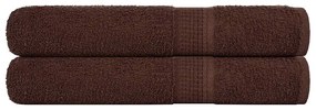 vidaXL Toalhas de sauna 2 pcs FROGN 80x200 cm 100% algodão castanho