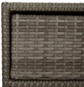 Armário de arrumação para jardim 55x59x80 cm vime PE cinzento