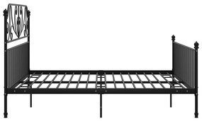 Estrutura de cama 200x200 cm metal preto