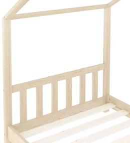 Estrutura de cama p/ crianças 70x140 cm madeira de pinho maciça
