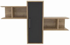 Prateleira de Parede Olida – Nogueira/Preto – 118,6 x 35 x 51,8 cm